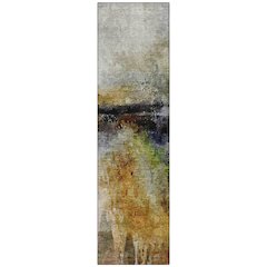 Machine Washable Indoor/Outdoor Chantille ACN2739 Orange 2'3" x 7'6" Runner Rug