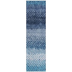 Machine Washable Indoor/Outdoor Chantille ACN2740 Blue 2'3" x 7'6" Runner Rug