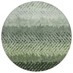 Machine Washable Indoor/Outdoor Chantille ACN2740 Green 8' x 8' Round Rug