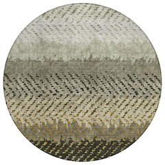 Machine Washable Indoor/Outdoor Chantille ACN2740 Brown 8' x 8' Round Rug