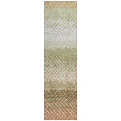 Machine Washable Indoor/Outdoor Chantille ACN2740 Green 2'3" x 7'6" Runner Rug