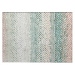 Machine Washable Indoor/Outdoor Chantille ACN2740 Teal 1'8" x 2'6" Rug