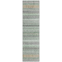 Machine Washable Indoor/Outdoor Chantille ACN2742 Green 2'3" x 7'6" Runner Rug