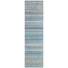 Machine Washable Indoor/Outdoor Chantille ACN2742 Teal 2'3" x 7'6" Runner Rug