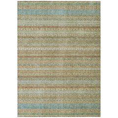 Machine Washable Indoor/Outdoor Chantille ACN2742 Gold 3' x 5' Rug