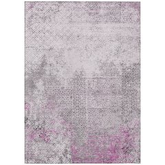 Machine Washable Indoor/Outdoor Chantille ACN2743 Pink 3' x 5' Rug