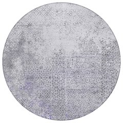 Machine Washable Indoor/Outdoor Chantille ACN2743 Purple 8' x 8' Round Rug