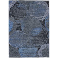 Machine Washable Indoor/Outdoor Chantille ACN2744 Gray 3' x 5' Rug