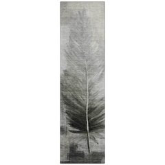 Machine Washable Indoor/Outdoor Chantille ACN2745 Gray 2'3" x 7'6" Runner Rug