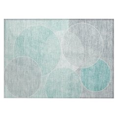 Machine Washable Indoor/Outdoor Chantille ACN2746 Teal 1'8" x 2'6" Rug