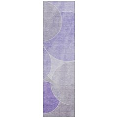 Machine Washable Indoor/Outdoor Chantille ACN2746 Purple 2'3" x 7'6" Runner Rug