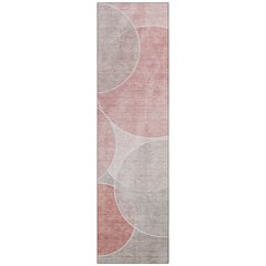 Machine Washable Indoor/Outdoor Chantille ACN2746 Pink 2'3" x 7'6" Runner Rug
