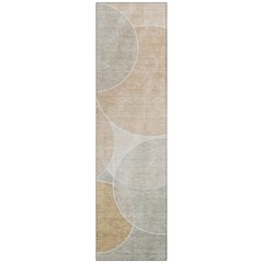 Machine Washable Indoor/Outdoor Chantille ACN2746 Orange 2'3" x 7'6" Runner Rug