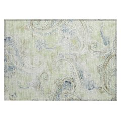 Machine Washable Indoor/Outdoor Chantille ACN2747 Green 1'8" x 2'6" Rug