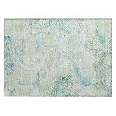 Machine Washable Indoor/Outdoor Chantille ACN2747 Green 1'8" x 2'6" Rug