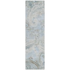 Machine Washable Indoor/Outdoor Chantille ACN2747 Blue 2'3" x 7'6" Runner Rug