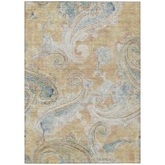 Machine Washable Indoor/Outdoor Chantille ACN2748 Orange 3' x 5' Rug
