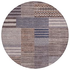 Machine Washable Indoor/Outdoor Chantille ACN2749 Brown 8' x 8' Round Rug