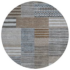 Machine Washable Indoor/Outdoor Chantille ACN2749 Brown 8' x 8' Round Rug
