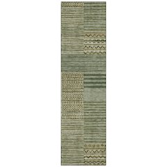 Machine Washable Indoor/Outdoor Chantille ACN2749 Green 2'3" x 7'6" Runner Rug