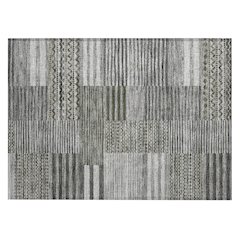 Machine Washable Indoor/Outdoor Chantille ACN2749 Gray 1'8" x 2'6" Rug