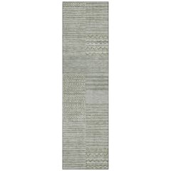 Machine Washable Indoor/Outdoor Chantille ACN2749 Green 2'3" x 7'6" Runner Rug