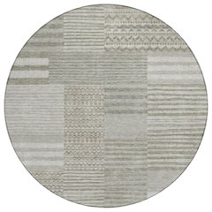 Machine Washable Indoor/Outdoor Chantille ACN2749 Brown 8' x 8' Round Rug