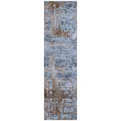 Machine Washable Indoor/Outdoor Chantille ACN2750 Blue 2'3" x 7'6" Runner Rug