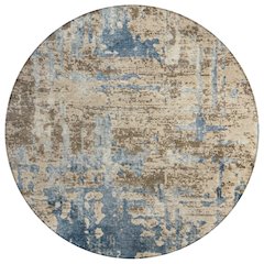 Machine Washable Indoor/Outdoor Chantille ACN2750 Brown 8' x 8' Round Rug