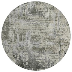 Machine Washable Indoor/Outdoor Chantille ACN2750 Gray 8' x 8' Round Rug