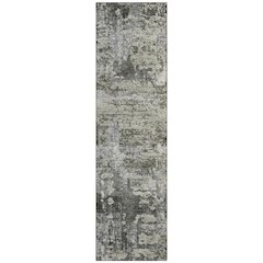 Machine Washable Indoor/Outdoor Chantille ACN2750 Gray 2'3" x 7'6" Runner Rug