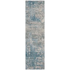 Machine Washable Indoor/Outdoor Chantille ACN2750 Teal 2'3" x 7'6" Runner Rug