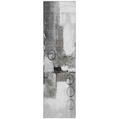Machine Washable Indoor/Outdoor Chantille ACN2751 Gray 2'3" x 7'6" Runner Rug