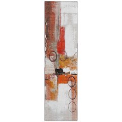 Machine Washable Indoor/Outdoor Chantille ACN2751 Red 2'3" x 7'6" Runner Rug