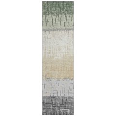 Machine Washable Indoor/Outdoor Chantille ACN2752 Green 2'3" x 7'6" Runner Rug