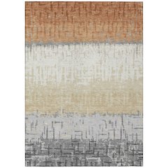 Machine Washable Indoor/Outdoor Chantille ACN2752 Orange 3' x 5' Rug