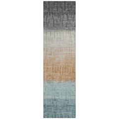 Machine Washable Indoor/Outdoor Chantille ACN2752 Gray 2'3" x 7'6" Runner Rug