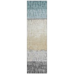 Machine Washable Indoor/Outdoor Chantille ACN2752 Teal 2'3" x 7'6" Runner Rug