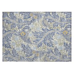 Machine Washable Indoor/Outdoor Chantille ACN2753 Blue 1'8" x 2'6" Rug