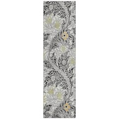 Machine Washable Indoor/Outdoor Chantille ACN2753 Black 2'3" x 7'6" Runner Rug
