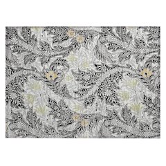 Machine Washable Indoor/Outdoor Chantille ACN2753 Black 1'8" x 2'6" Rug