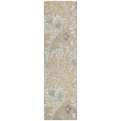 Machine Washable Indoor/Outdoor Chantille ACN2753 Gold 2'3" x 7'6" Runner Rug