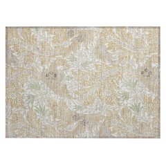 Machine Washable Indoor/Outdoor Chantille ACN2753 Gold 1'8" x 2'6" Rug