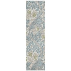 Machine Washable Indoor/Outdoor Chantille ACN2753 Teal 2'3" x 7'6" Runner Rug