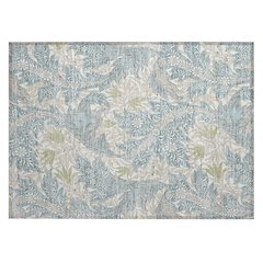 Machine Washable Indoor/Outdoor Chantille ACN2753 Teal 1'8" x 2'6" Rug
