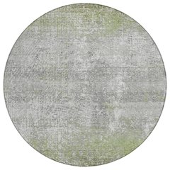 Machine Washable Indoor/Outdoor Chantille ACN2756 Green 8' x 8' Round Rug