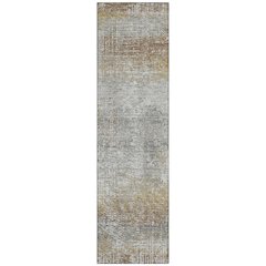 Machine Washable Indoor/Outdoor Chantille ACN2756 Gray 2'3" x 7'6" Runner Rug