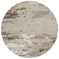 Machine Washable Indoor/Outdoor Chantille ACN2757 Brown 8' x 8' Round Rug