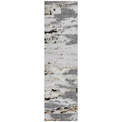 Machine Washable Indoor/Outdoor Chantille ACN2757 Black 2'3" x 7'6" Runner Rug