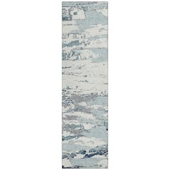 Machine Washable Indoor/Outdoor Chantille ACN2757 Teal 2'3" x 7'6" Runner Rug